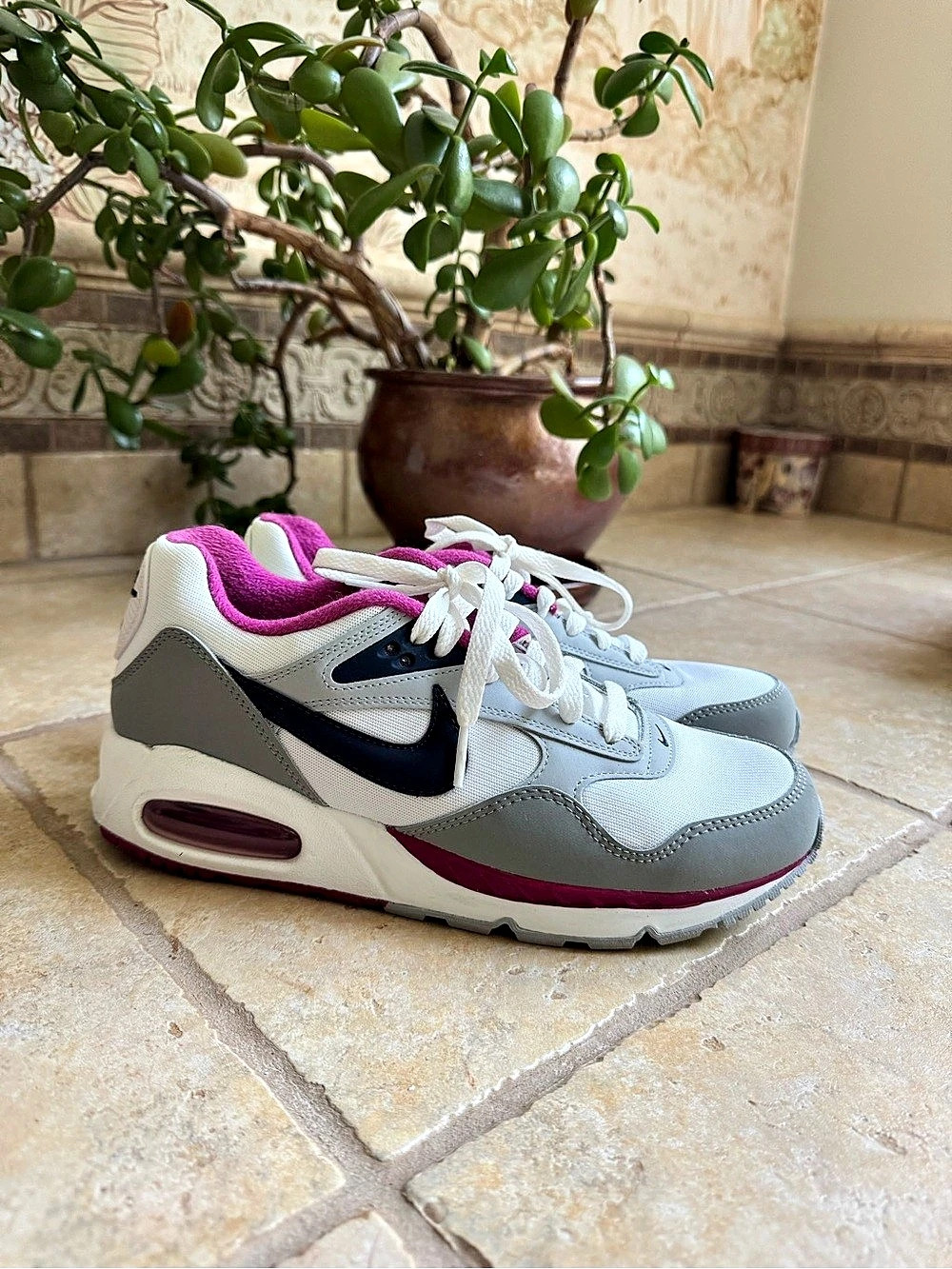 Nike Air Max 90 White Pink Glow Black Wolf Grey Sneakers